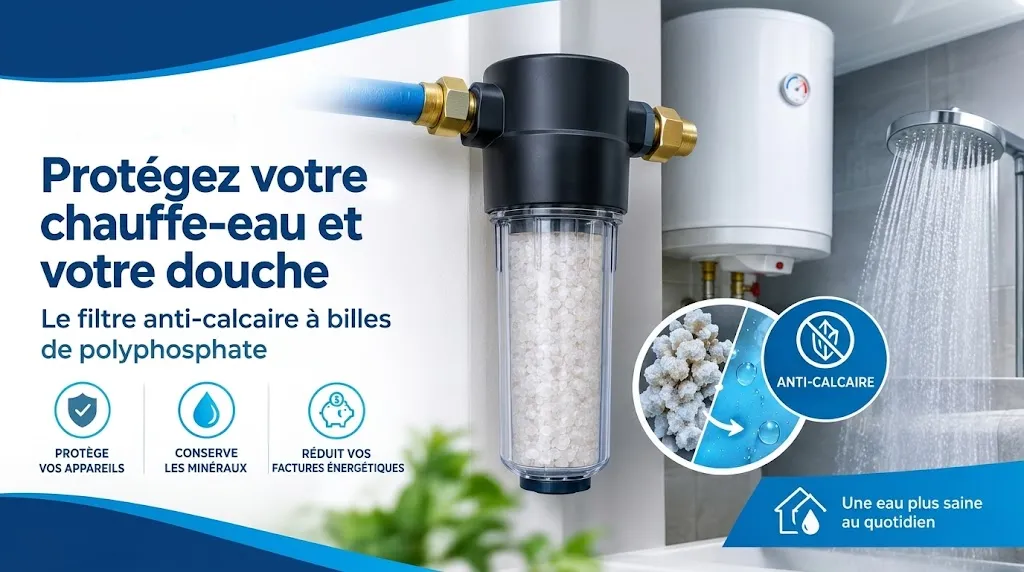 Filtre au polyphosphate : protéger le chauffe-eau et limiter le tartre dans la douche