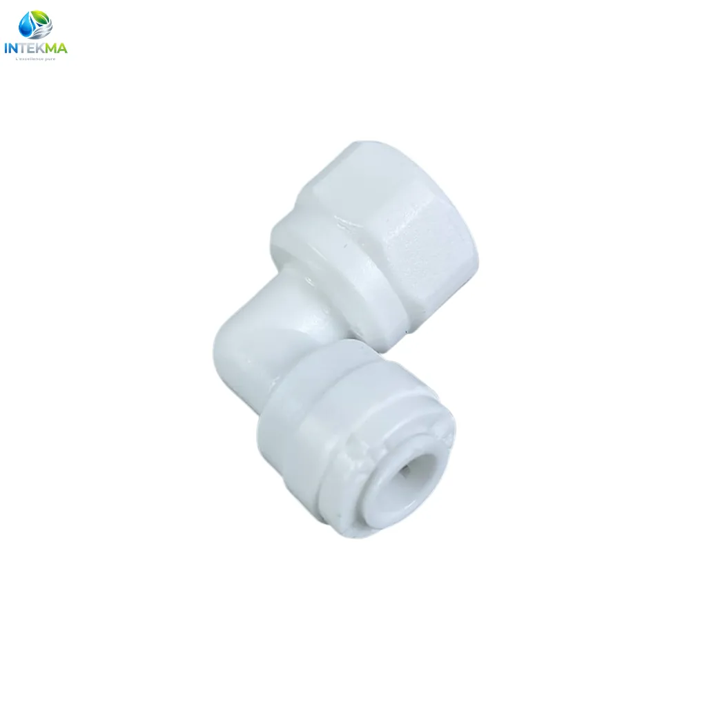 Raccord Coude Union 3/8 Femelle vers 1/4 pouce rapide – Connecteur Rapide à 90° pour Tube Osmoseur - INTEKMA Accessoires